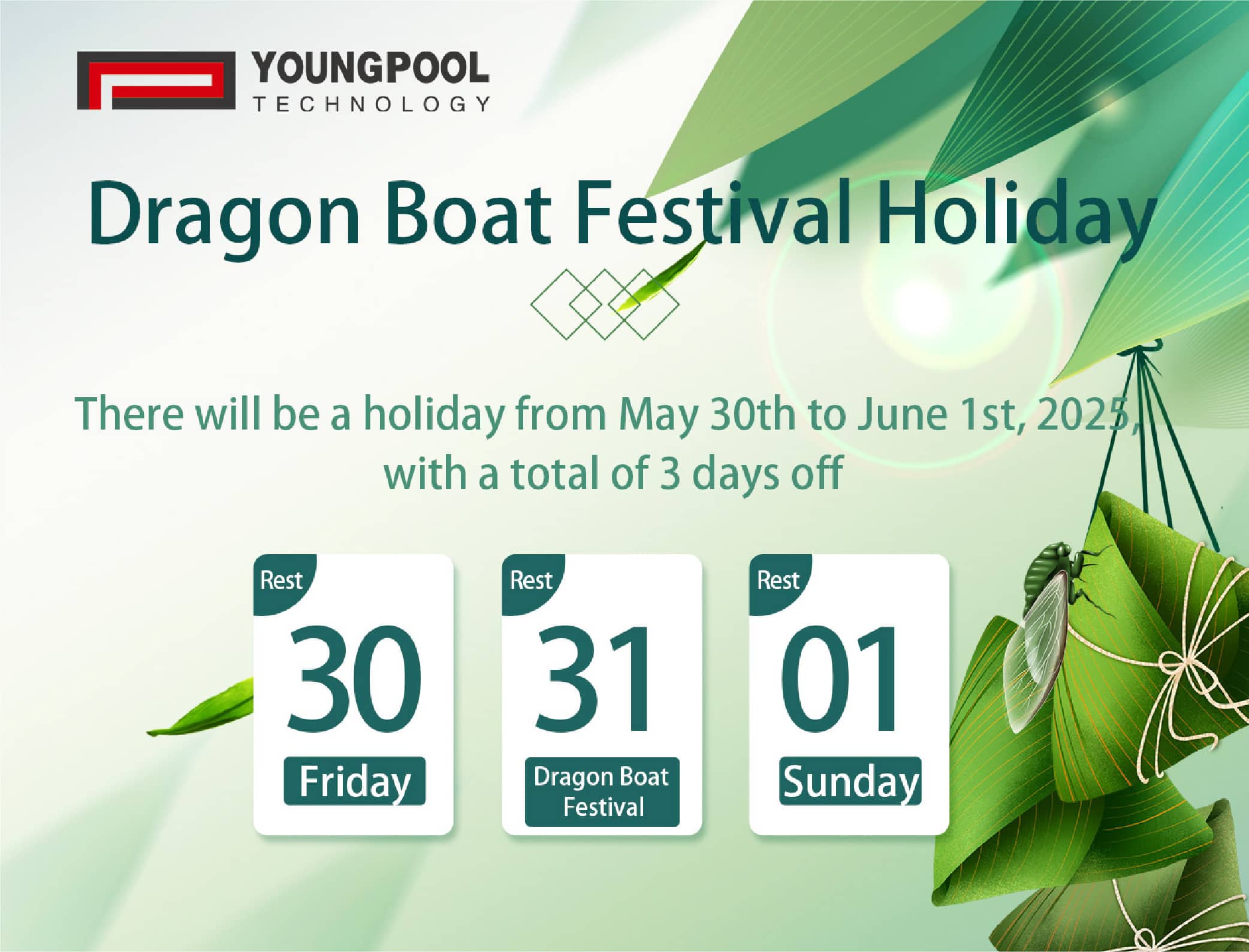 Vacances du festival des bateaux-dragons Youngpool Technology 2025